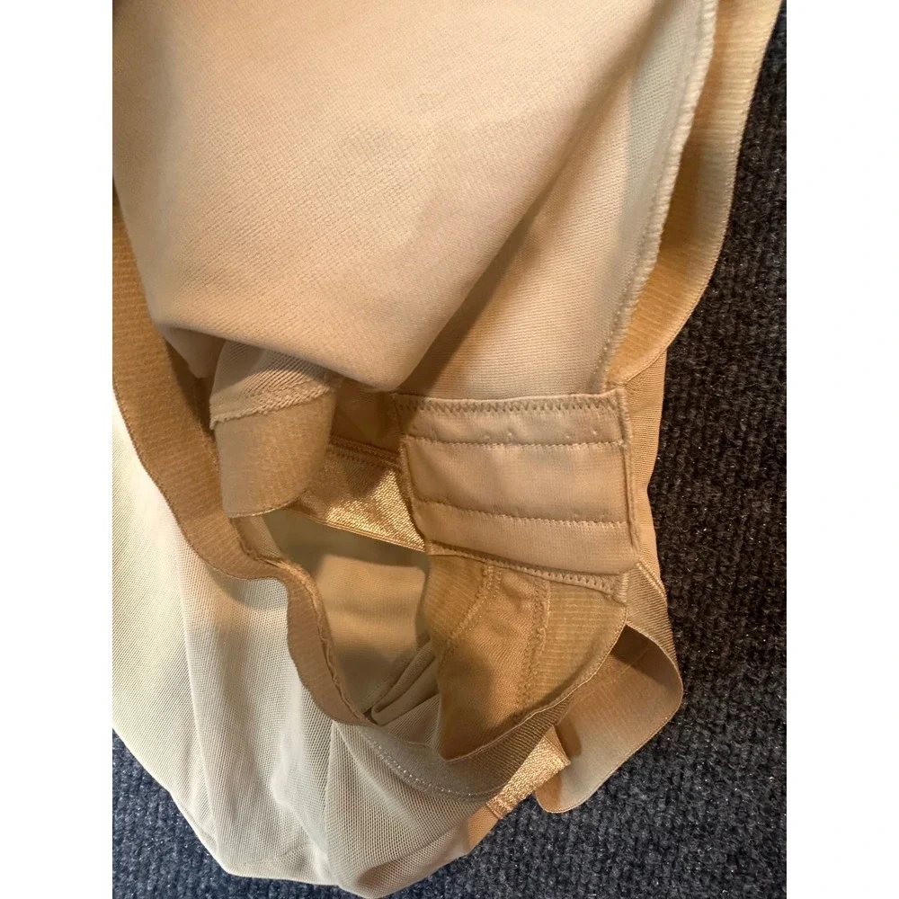 Nude Underwire Shapewear Bodysuit with Satin Trim 40D FL1256